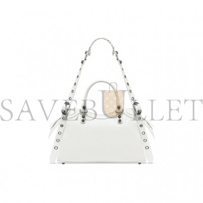 BALENCIAGA SMALL WHITE NEO CAGOLE CITY HANDBAGS FOR WOMEN 736046210B09104 (33*20.8*13.5cm)